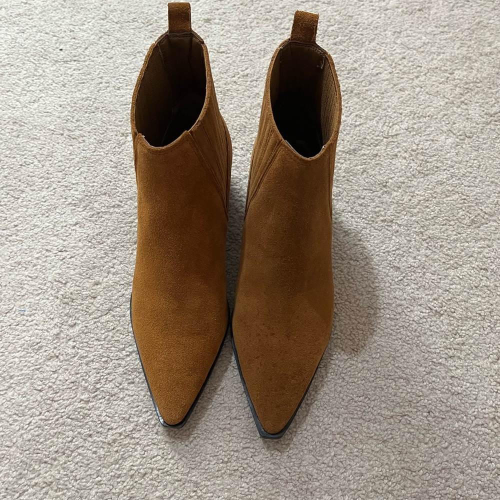 Marc Fisher Brown Suede Ankle Boots